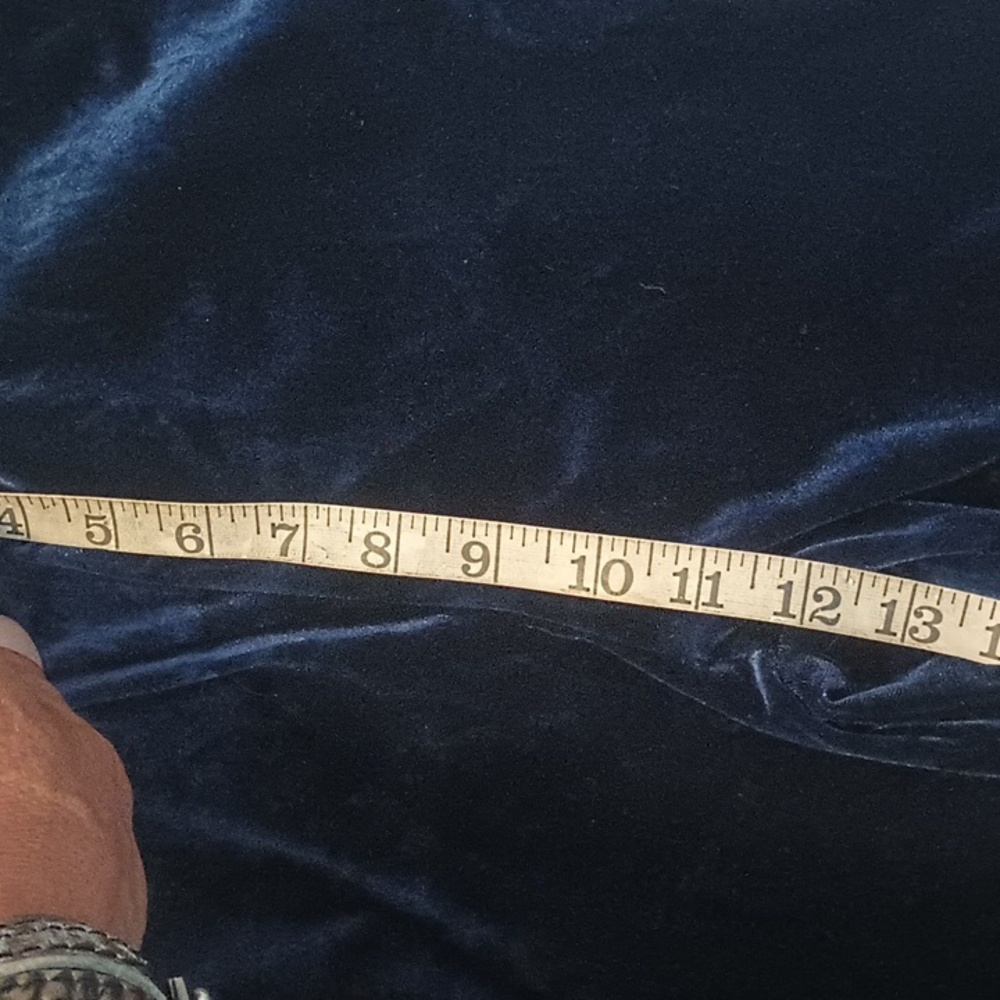 Crushed Velour Navy Blue Lounge Pants - Picture 3 of 4